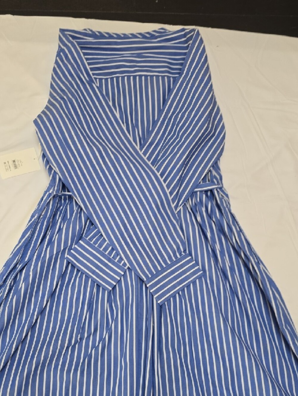 The Drop Blue and White Striped Midi Shirt Dress - Picture 12 of 12